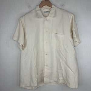 Bode Linen Collar Embroidered S/S Shirt