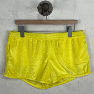 Balenciaga Velour Shorts Yellow