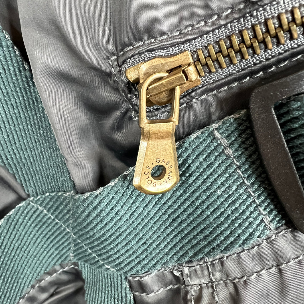 Dolce & Gabbana Grey Polyamide Bondage Pants