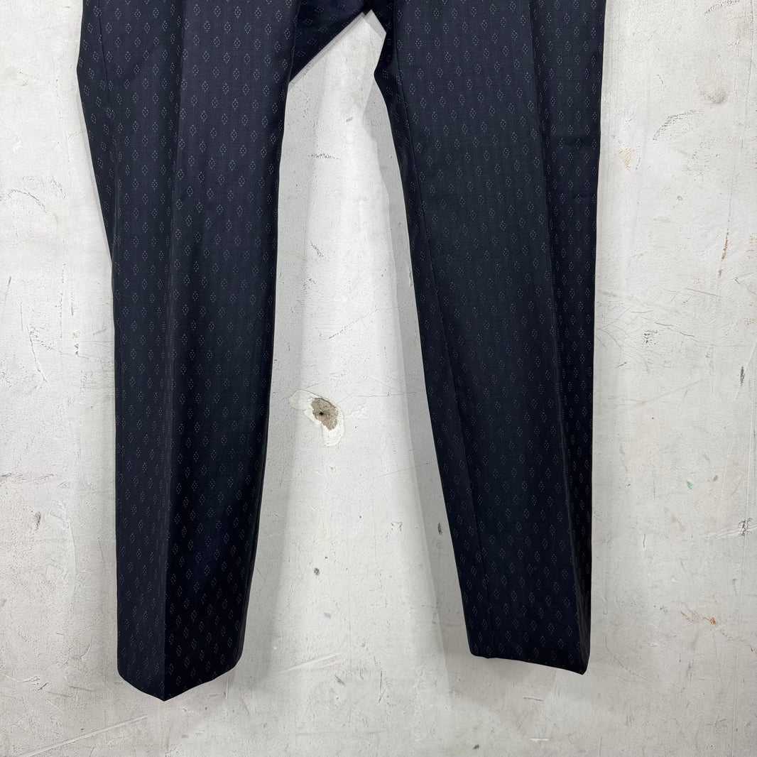 Gucci Diamond Weave Navy 2 Piece Suit Set