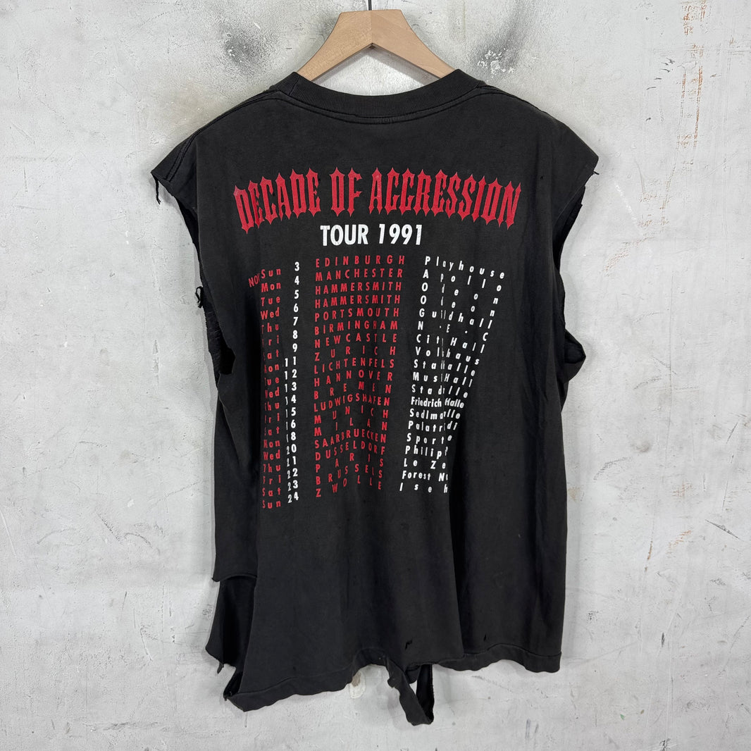 Vintage Slayer Aggression 91' Tour Cutoff T-Shirt