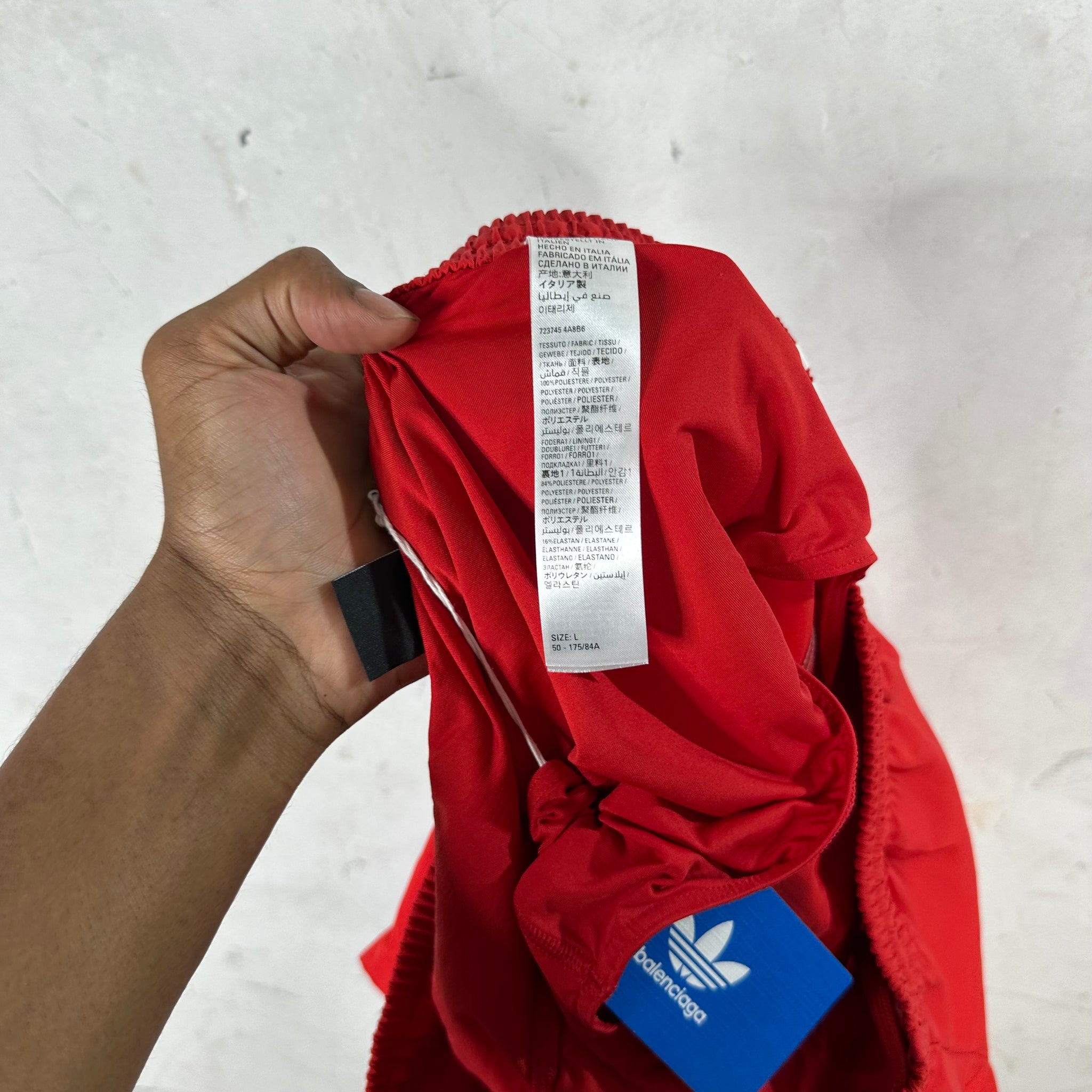 Balenciaga x Adidas Red Swim Trunks