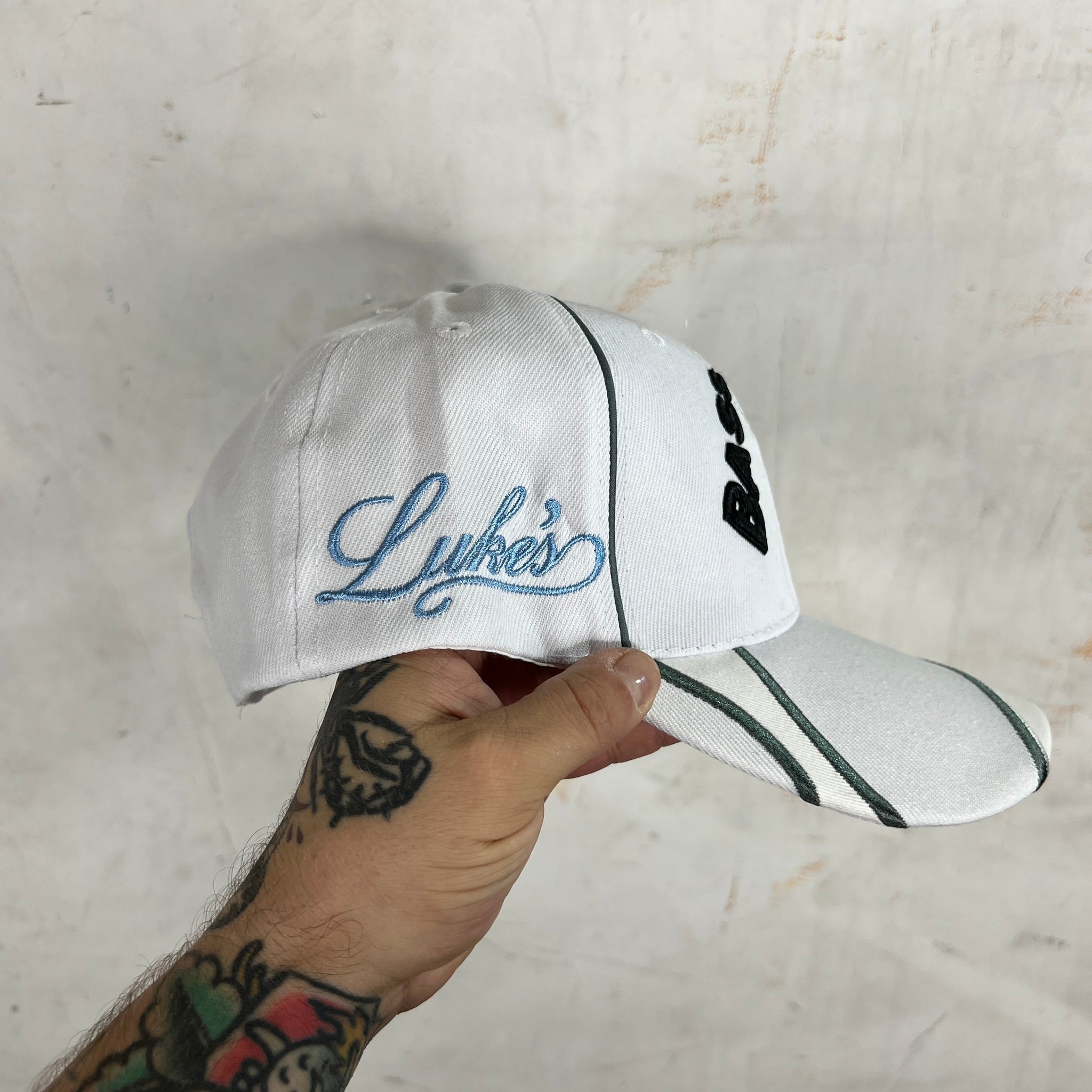 Luke’s Bass Gas Station Hat White