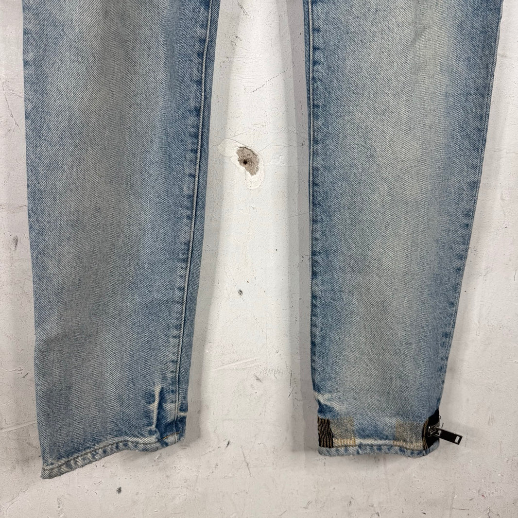 424 Light Wash Heel Zip Jeans
