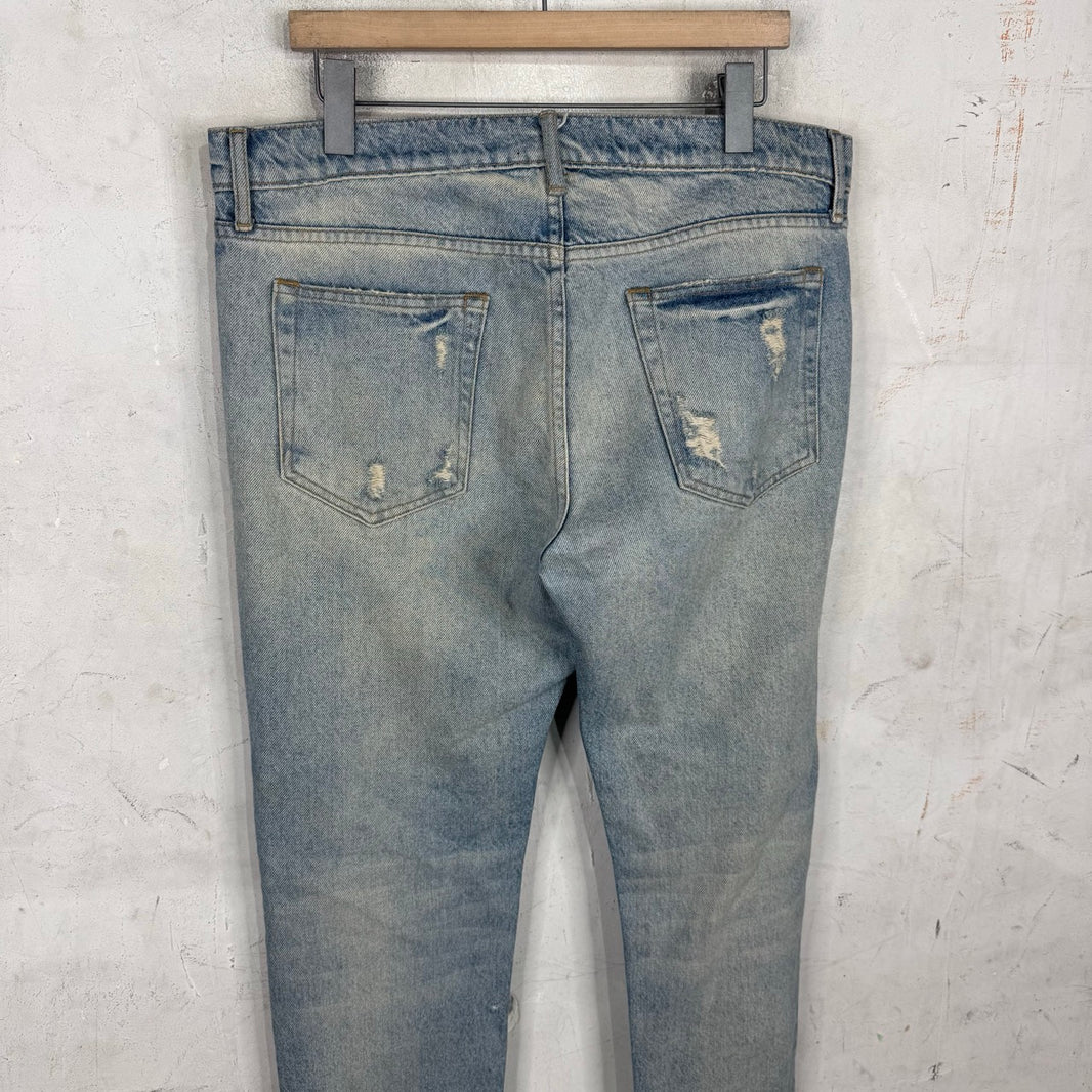 424 Light Wash Heel Zip Jeans