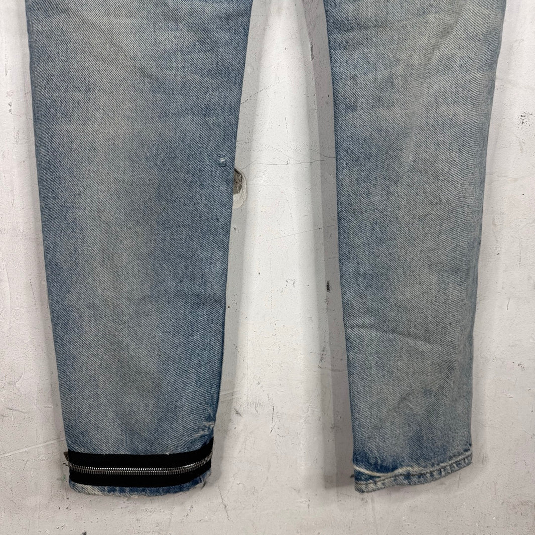 424 Light Wash Heel Zip Jeans