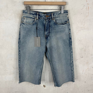 Balenciaga 2022 Lightwash Denim Cutoff Shorts