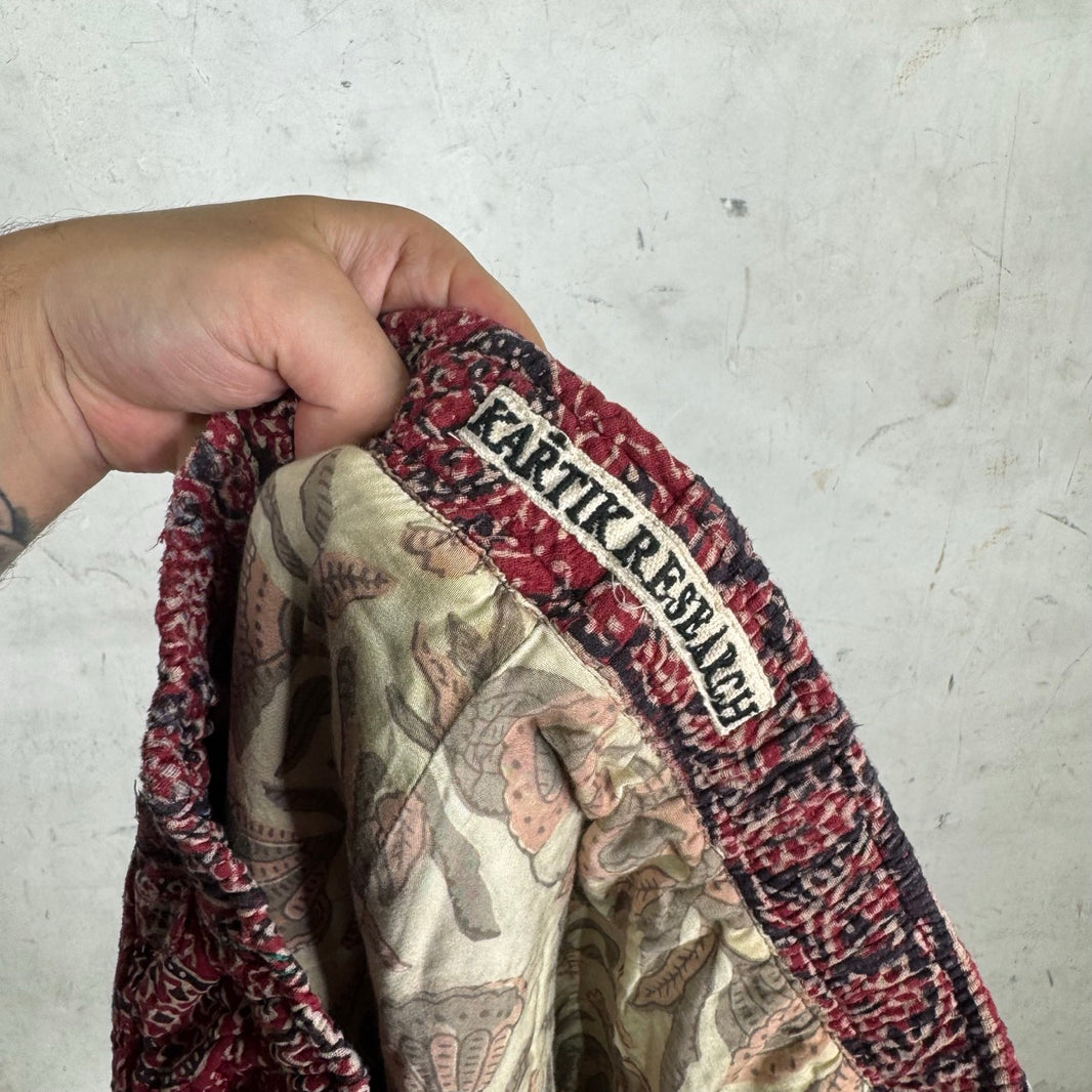 Kartik Research Red Patterned Boro Shorts