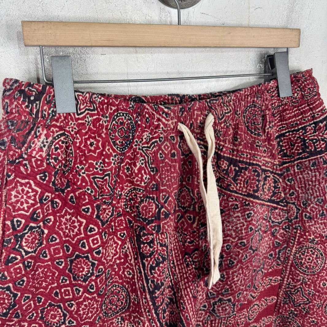 Kartik Research Red Patterned Boro Shorts