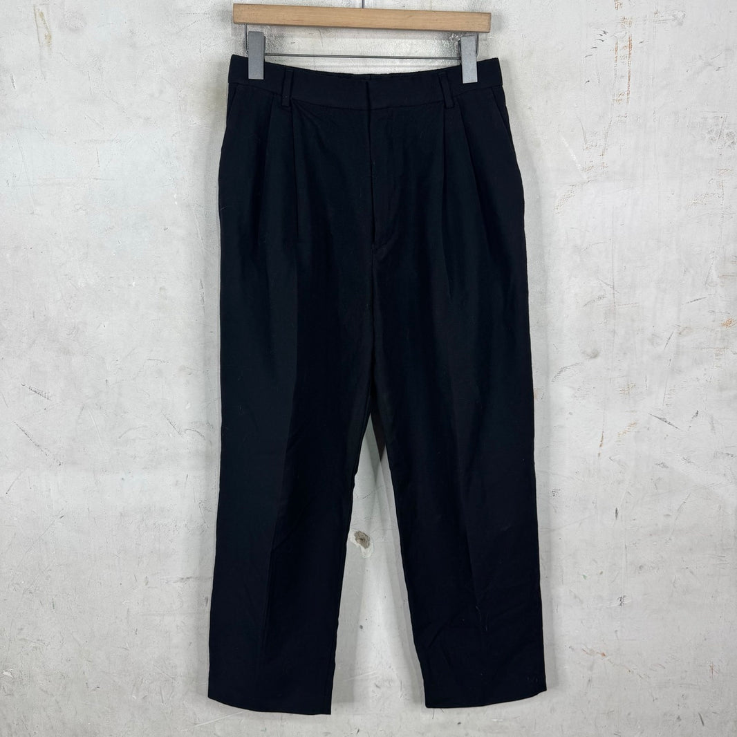 Dries Van Noten Wool Pleated Loose Trousers