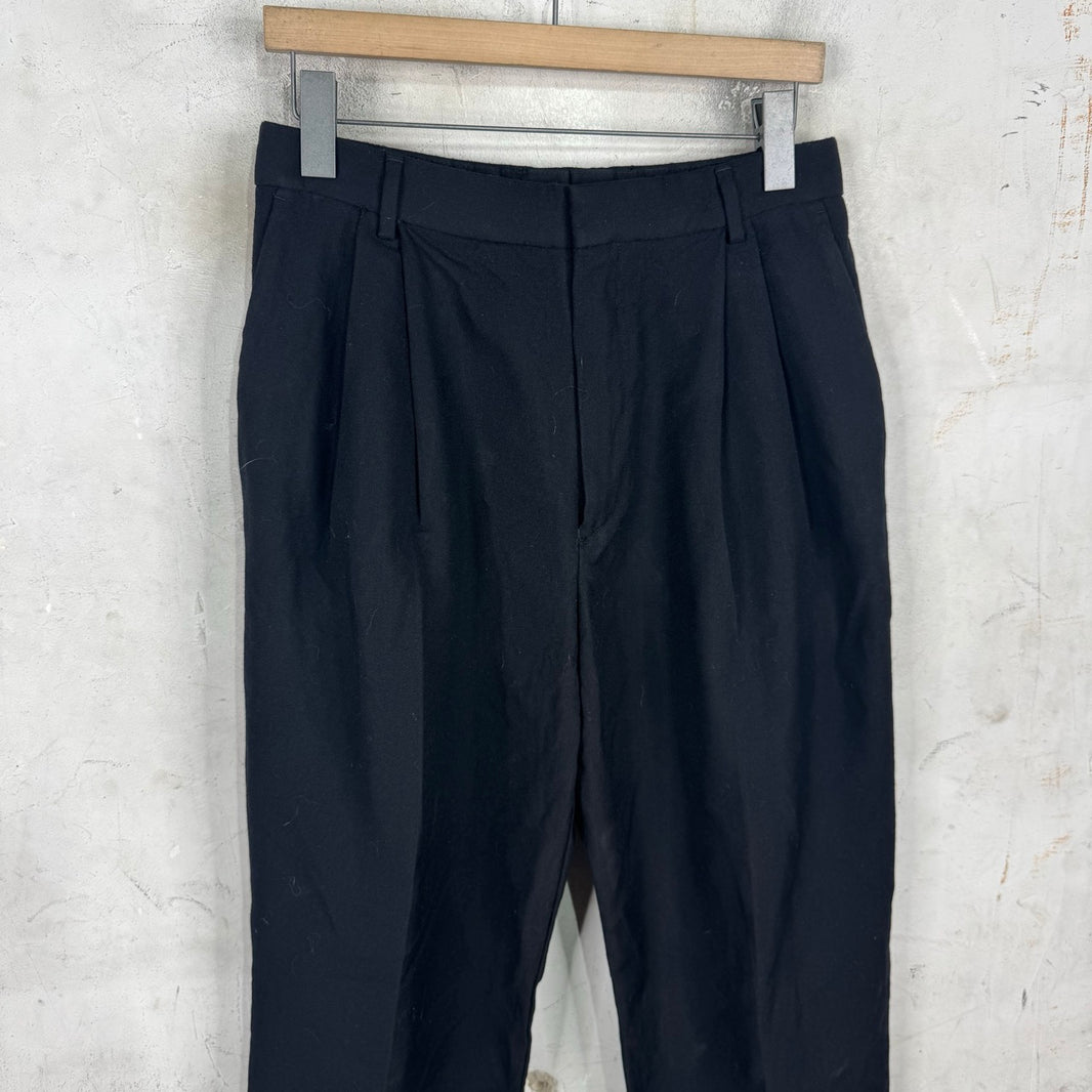 Dries Van Noten Wool Pleated Loose Trousers