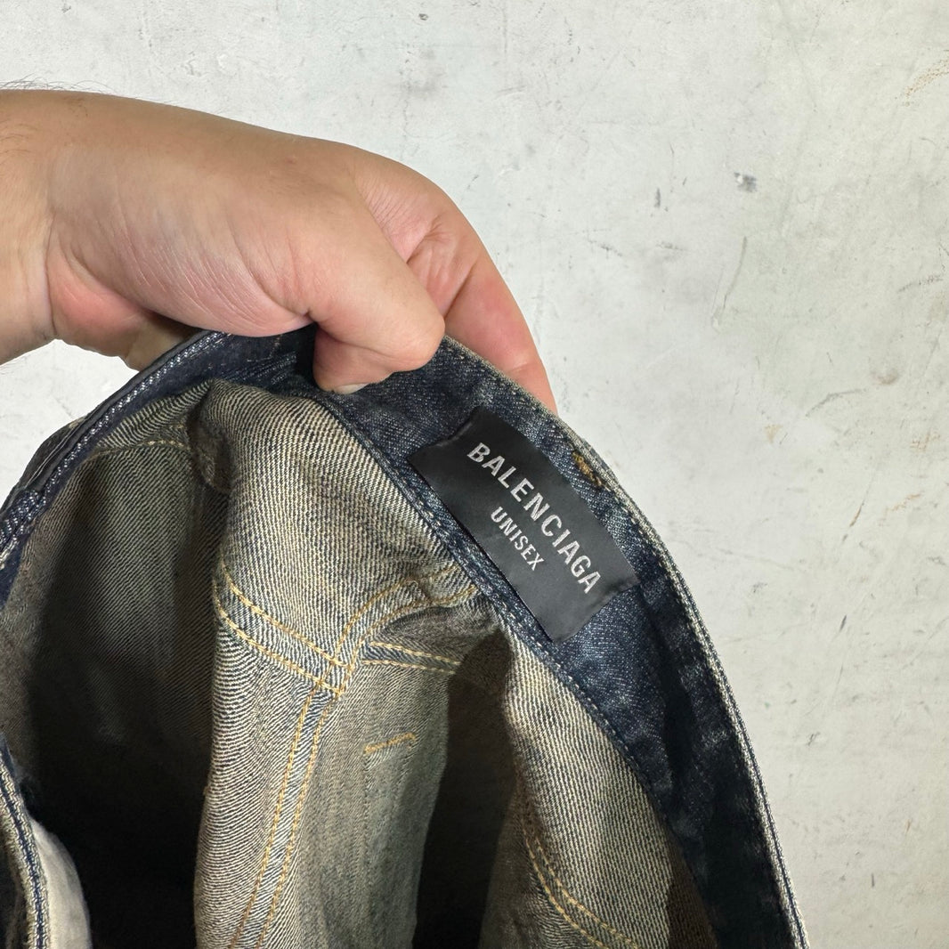 Balenciaga 2023 Indigo Denim Cutoff Shorts