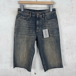Balenciaga 2023 Indigo Denim Cutoff Shorts