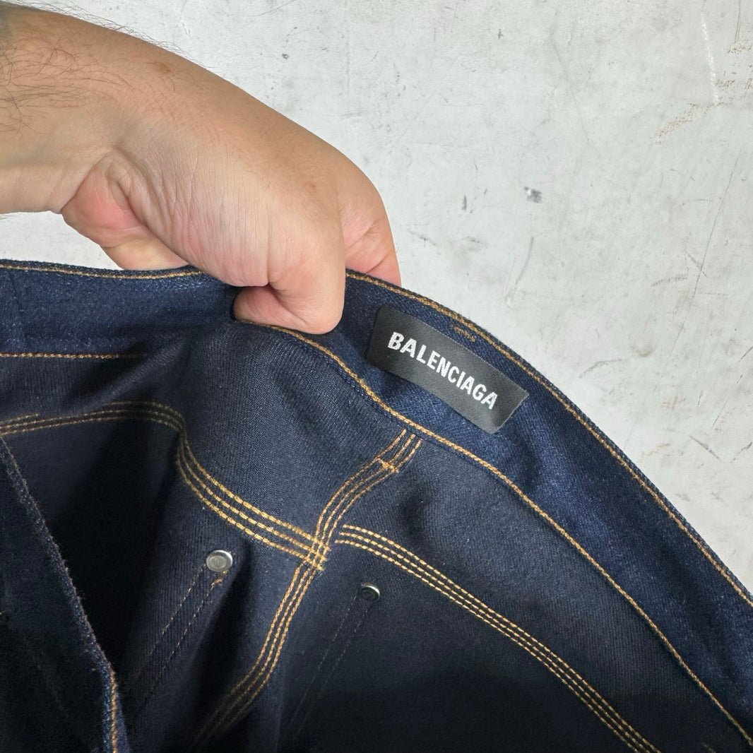 Balenciaga Long Stretch Denim Double Knees