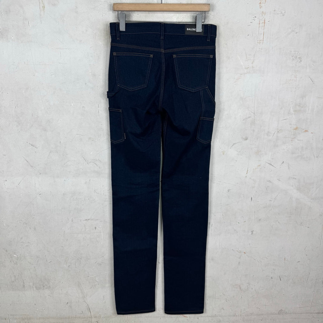 Balenciaga Long Stretch Denim Double Knees
