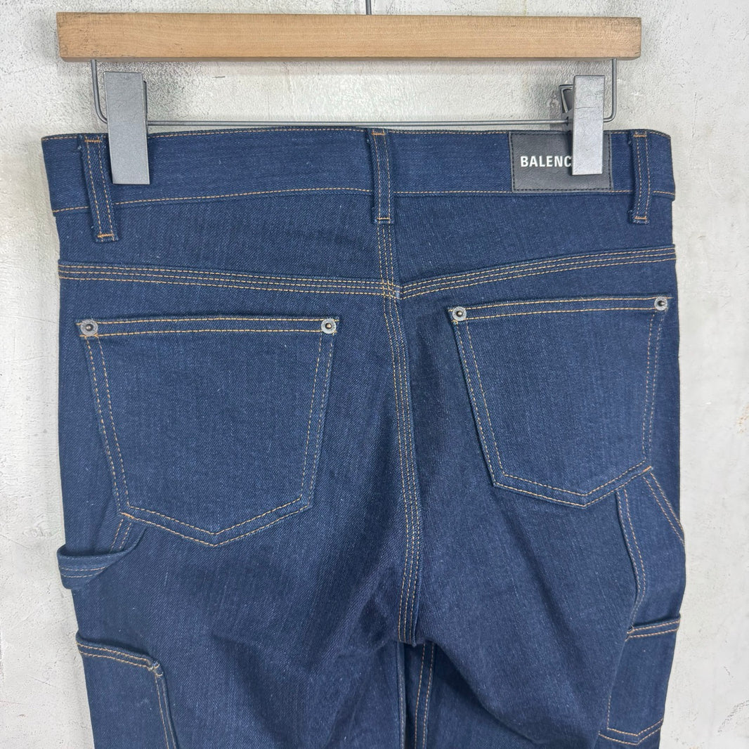 Balenciaga Long Stretch Denim Double Knees