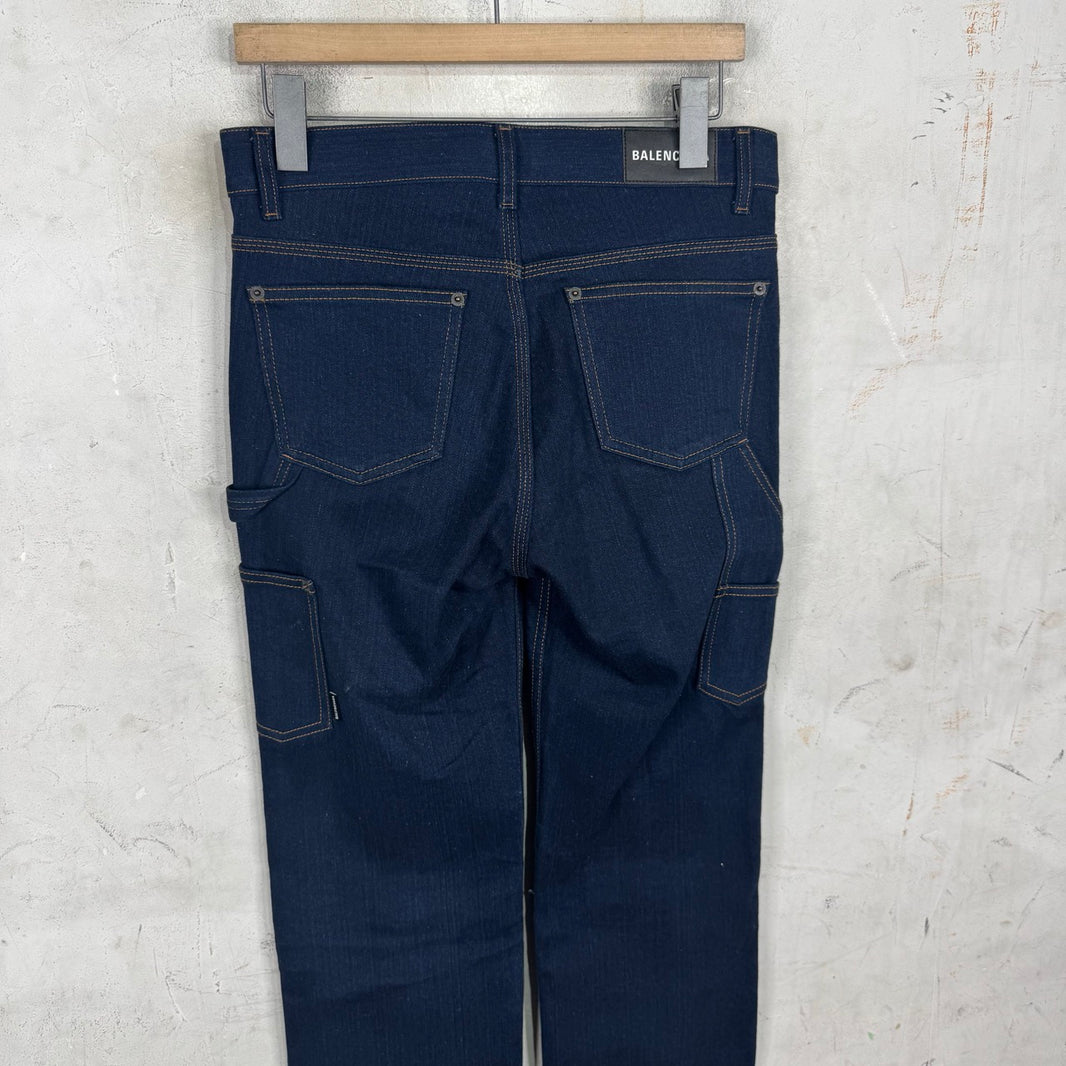 Balenciaga Long Stretch Denim Double Knees