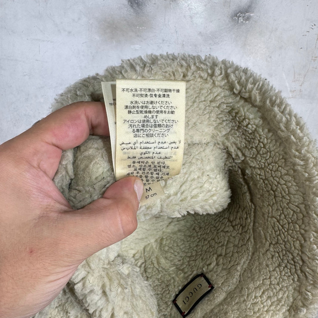 Gucci Pink Wool Monogram Bucket Hat