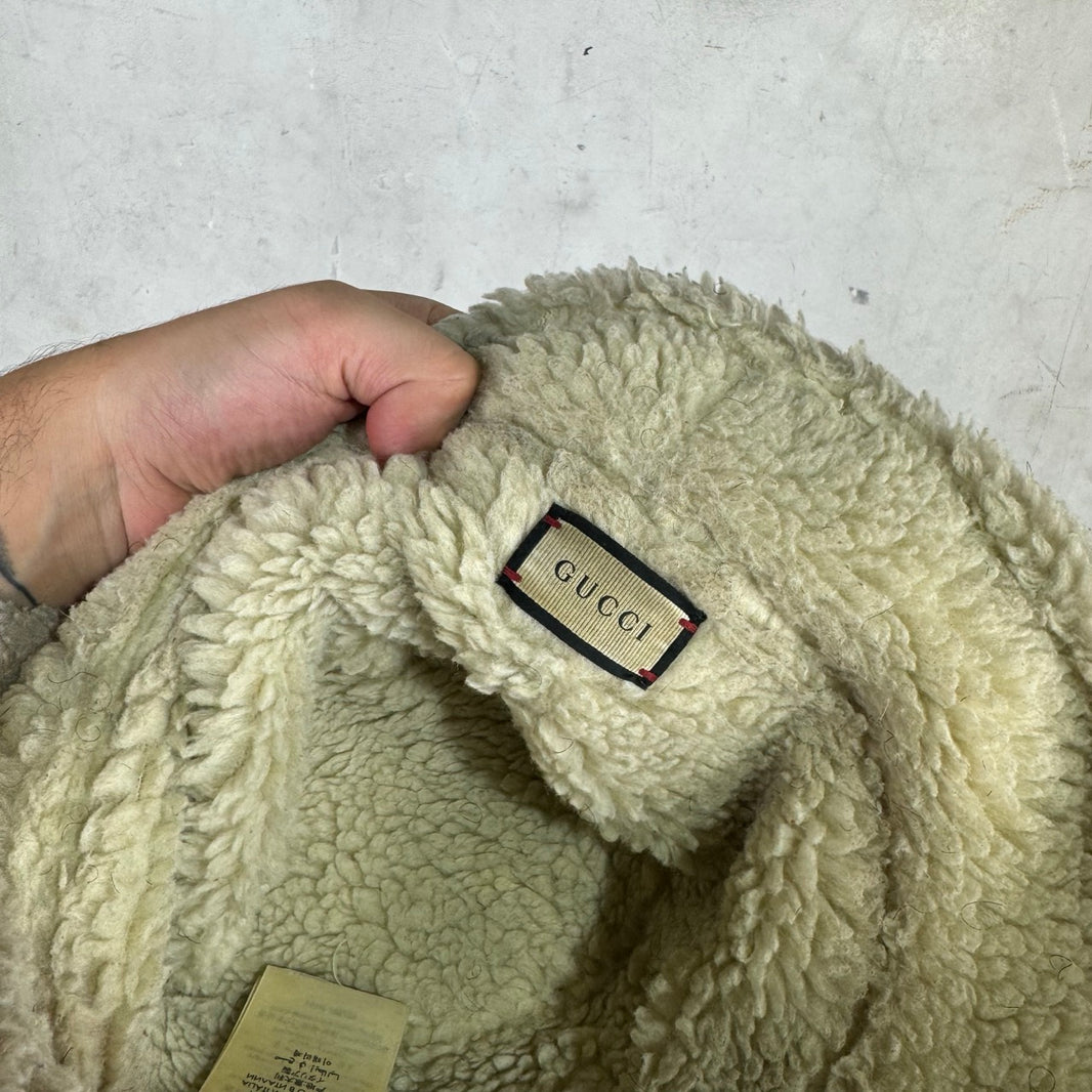 Gucci Pink Wool Monogram Bucket Hat