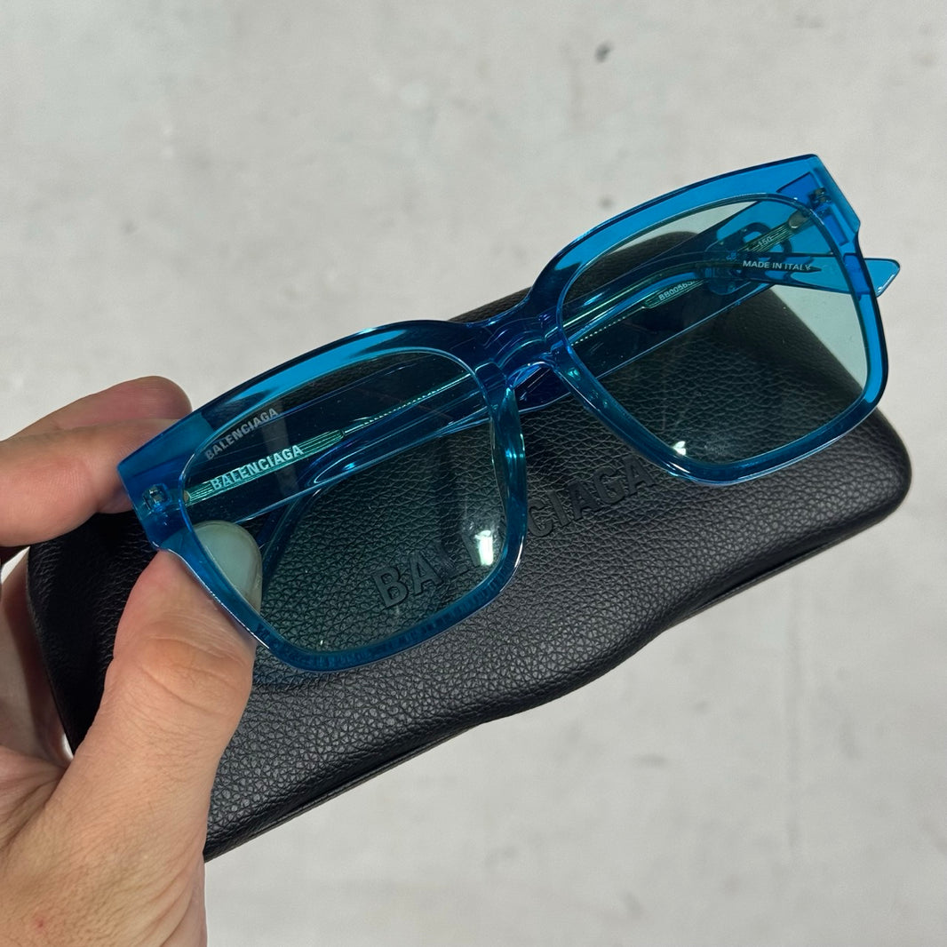 Balenciaga BB0056SA Blue Tint Glasses