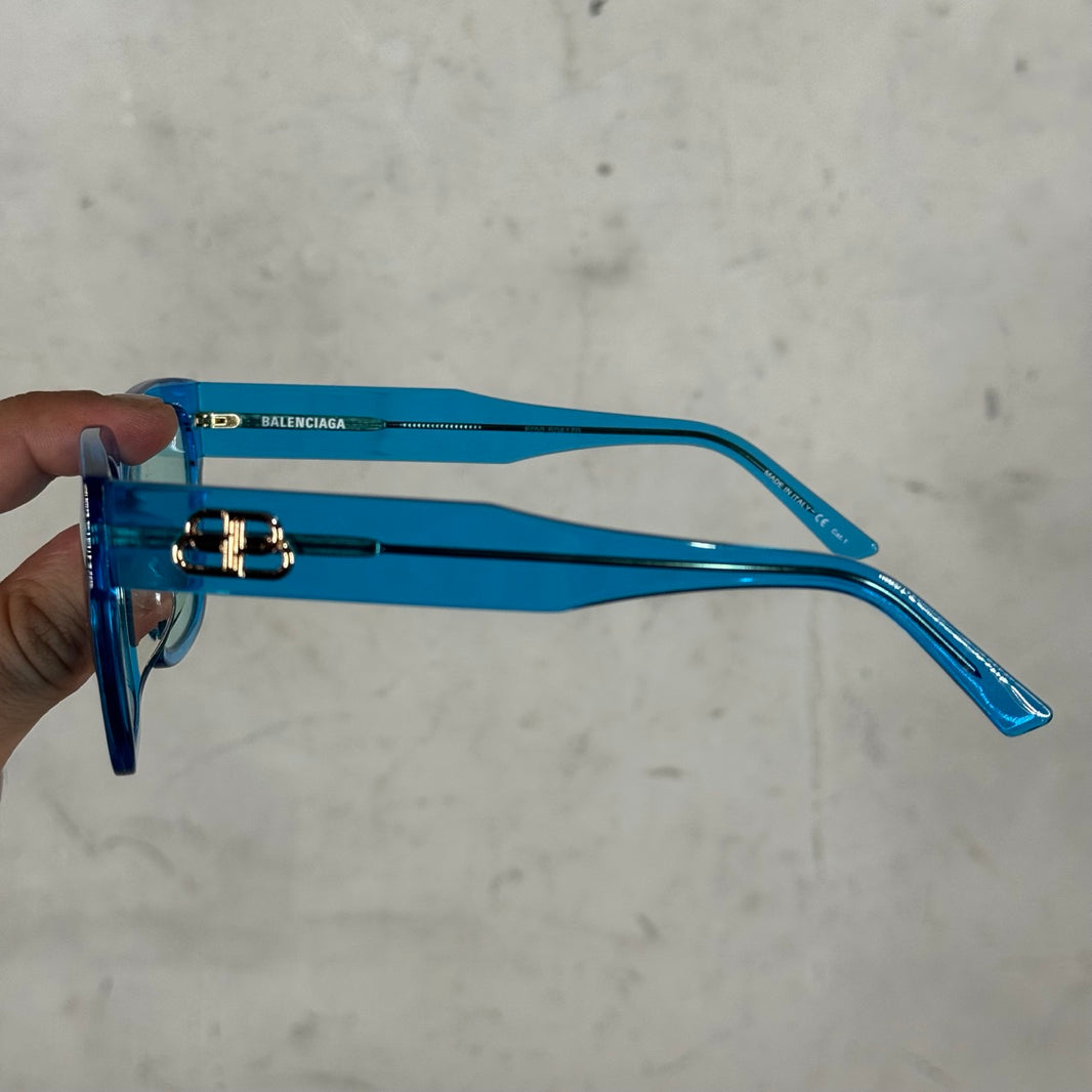 Balenciaga BB0056SA Blue Tint Glasses