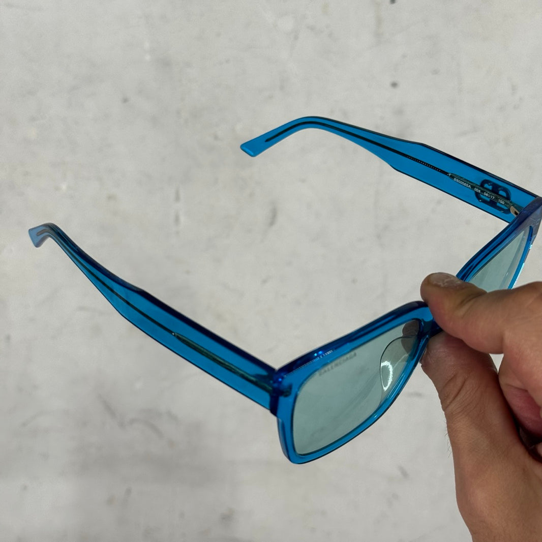 Balenciaga BB0056SA Blue Tint Glasses