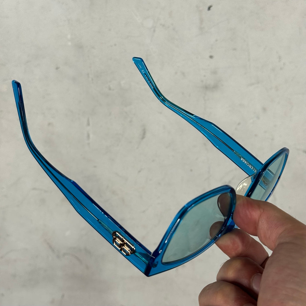 Balenciaga BB0056SA Blue Tint Glasses