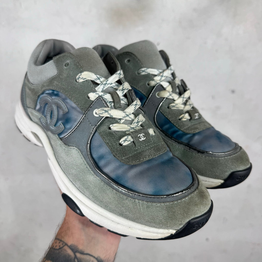 Chanel Grey Suede Cloud Runners