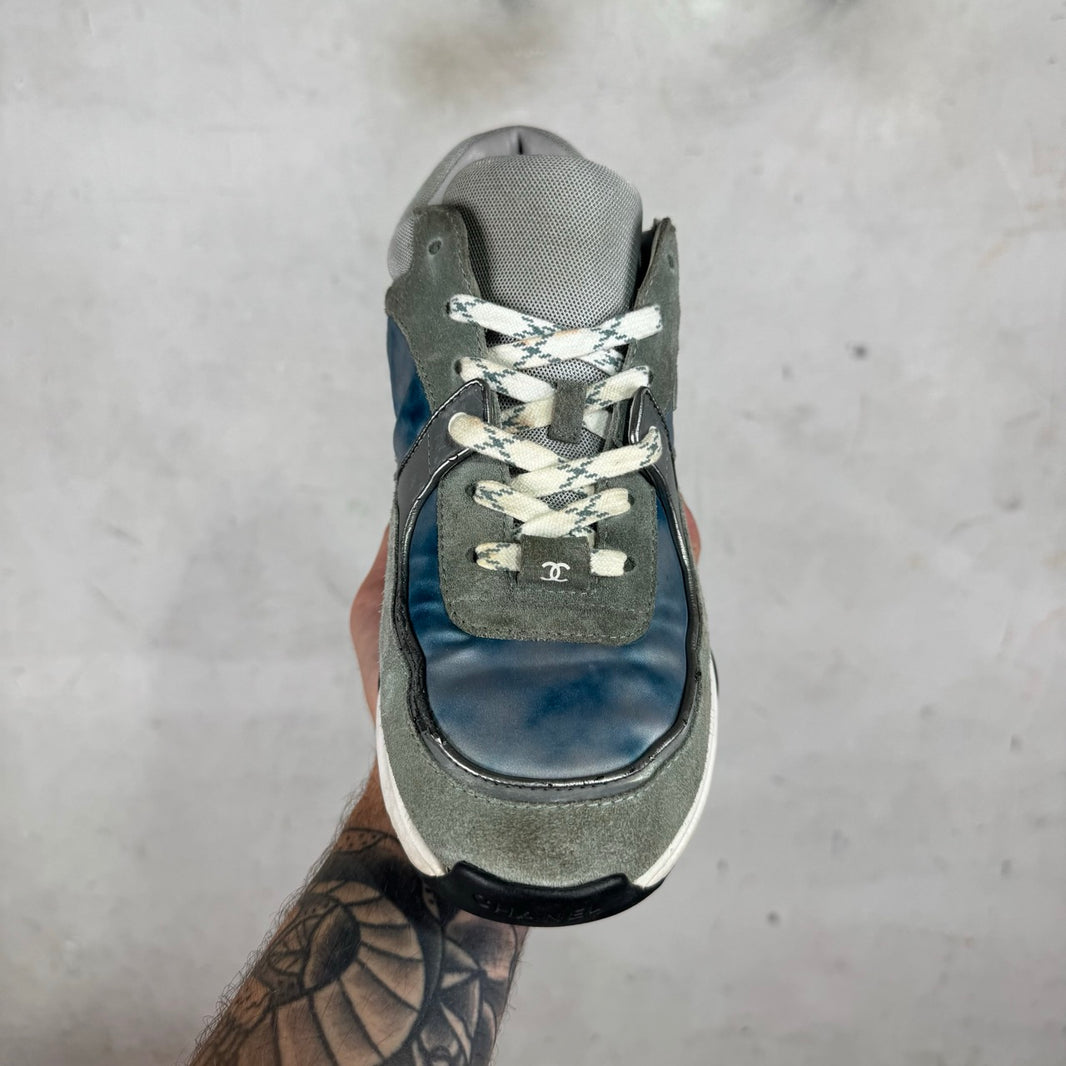 Chanel Grey Suede Cloud Runners