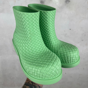 Bottega Veneta Mint Woven Fireman Boots
