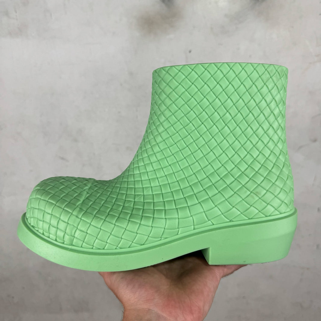 Bottega Veneta Mint Woven Fireman Boots