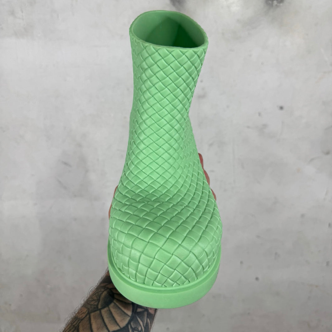 Bottega Veneta Mint Woven Fireman Boots