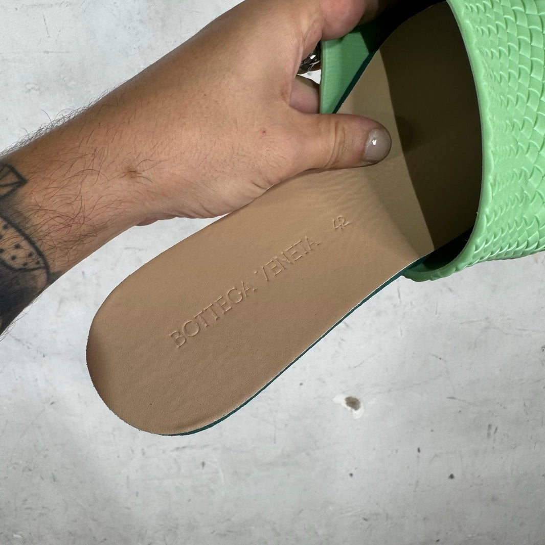 Bottega Veneta Mint Woven Fireman Boots