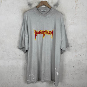 Balenciaga Painted Metal Logo T-Shirt