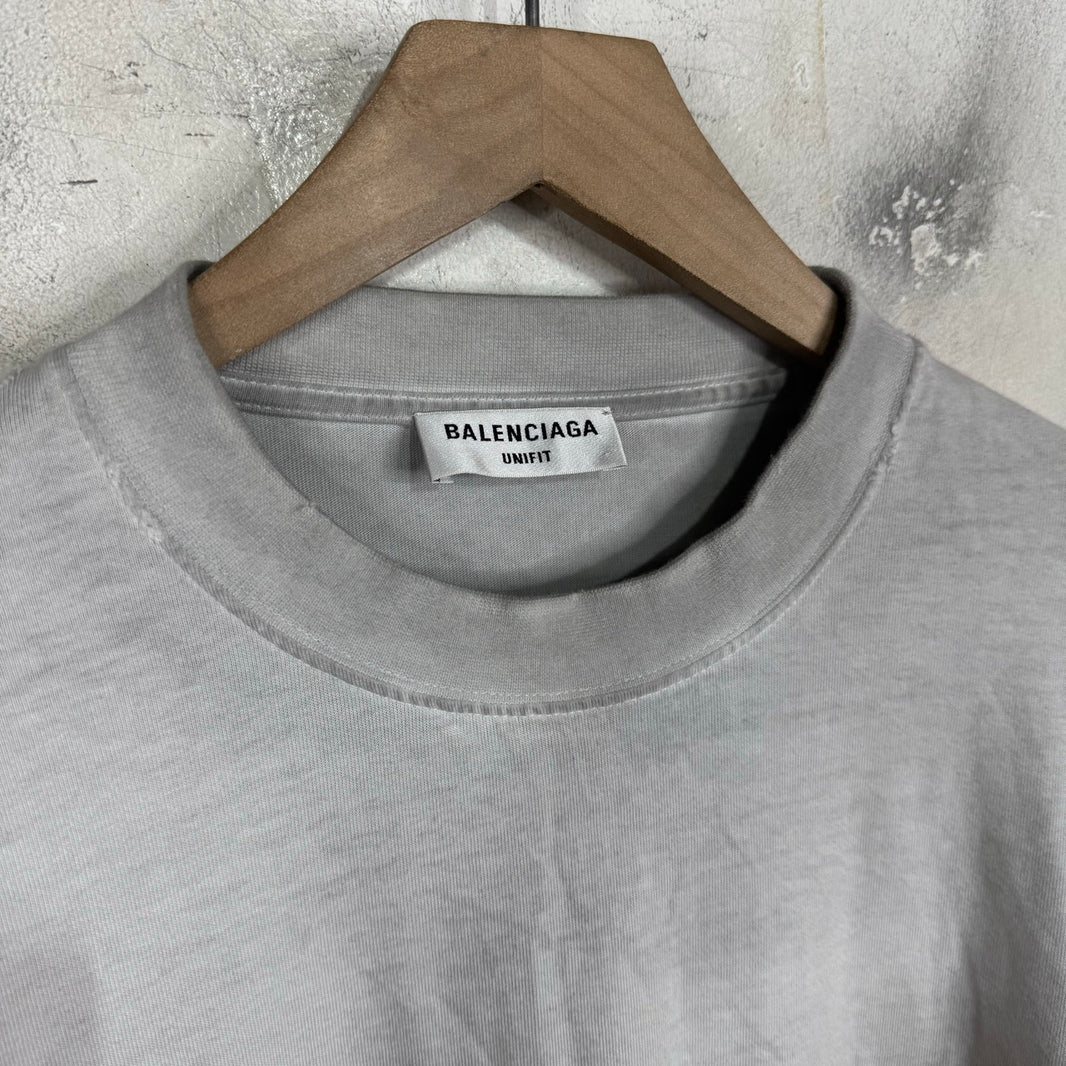 Balenciaga Painted Metal Logo T-Shirt