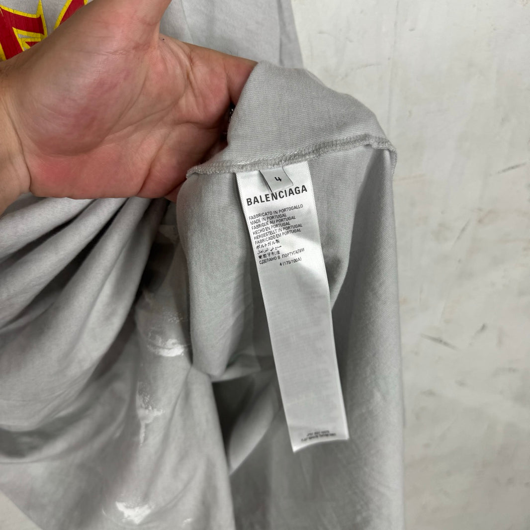 Balenciaga Painted Metal Logo T-Shirt