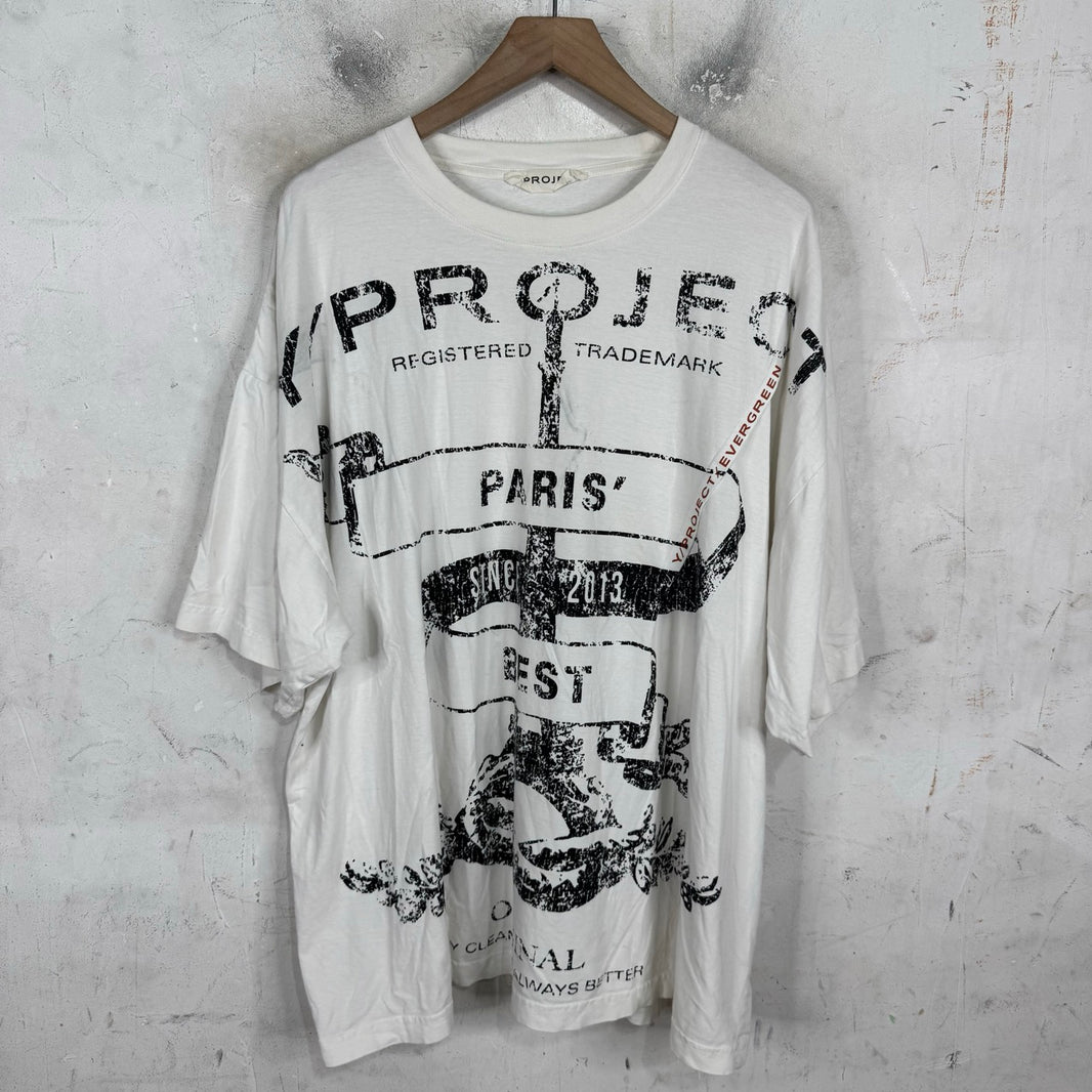 Y/Project Distressed Print Logo T-Shirt