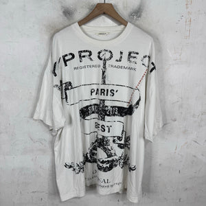 Y/Project Distressed Print Logo T-Shirt