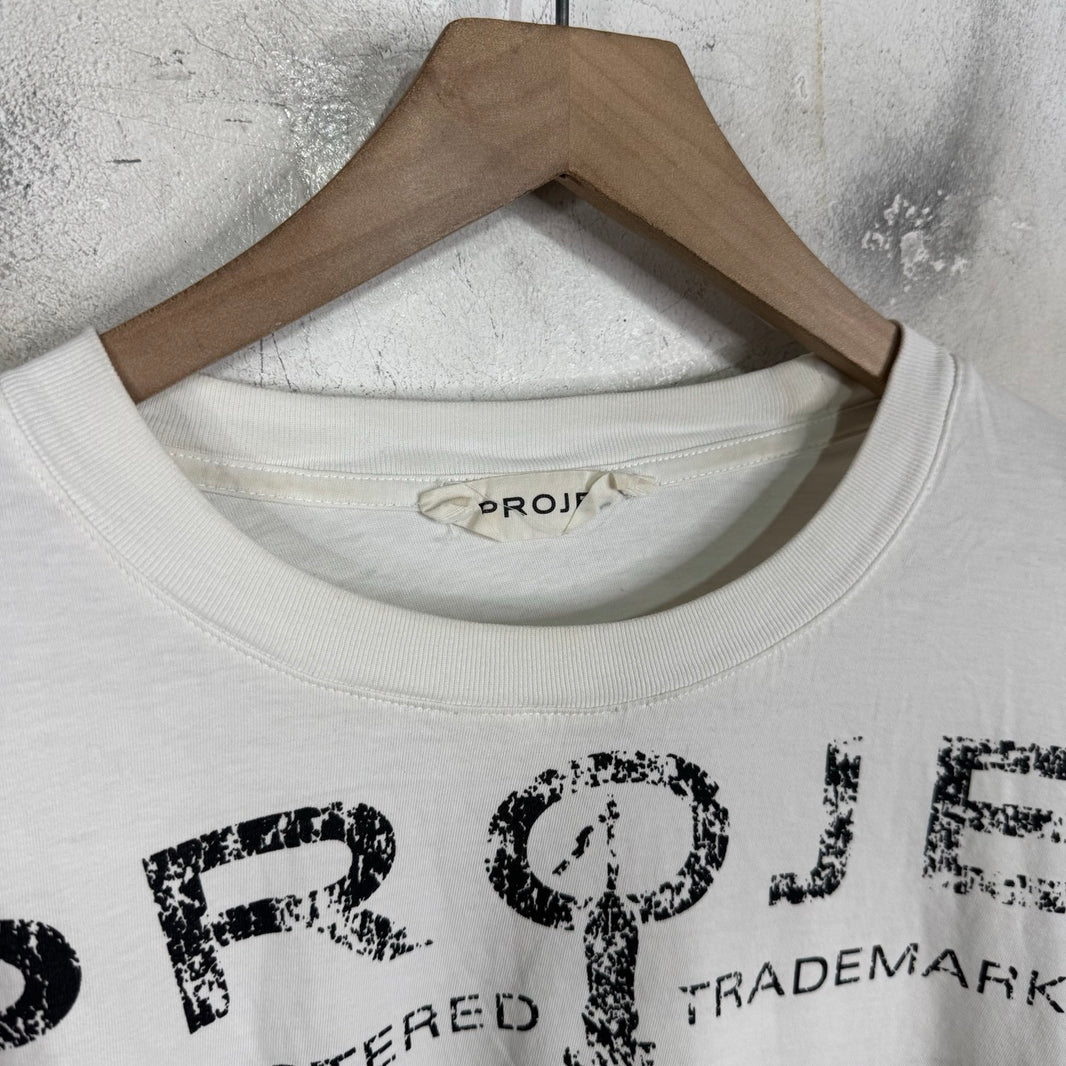 Y/Project Distressed Print Logo T-Shirt