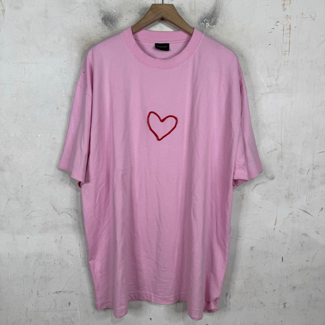 Balenciaga Valentine Rubber Printed T-Shirt