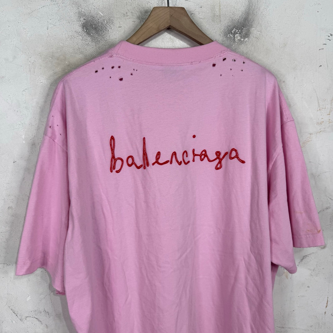 Balenciaga Valentine Rubber Printed T-Shirt