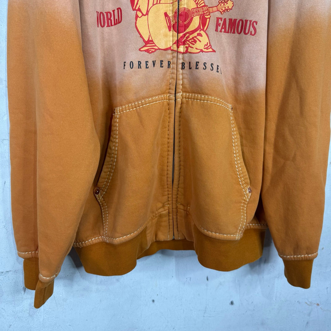 Supreme x True Religion Orange Dyed Zip Hoodie