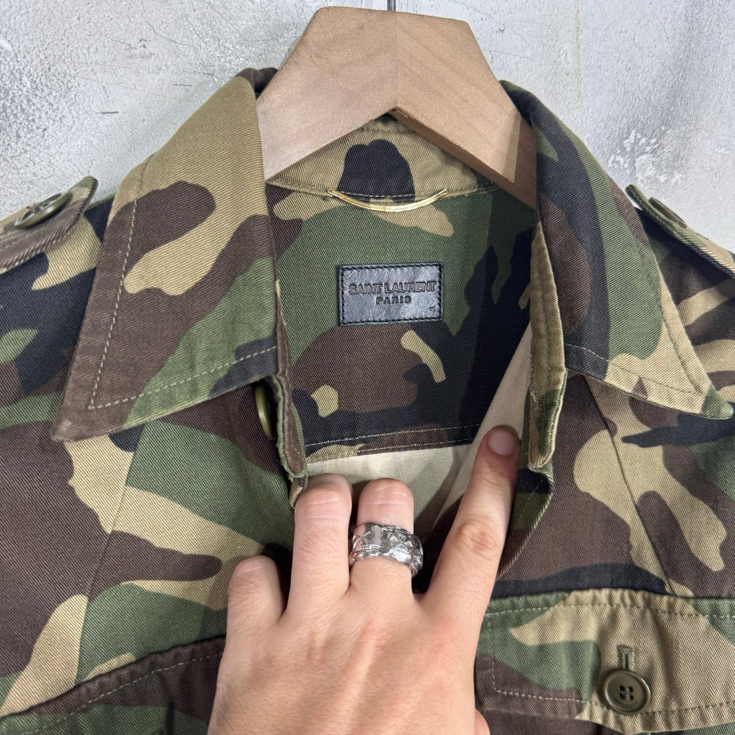 Saint Laurent 2016 Love Patch Camo Jacket