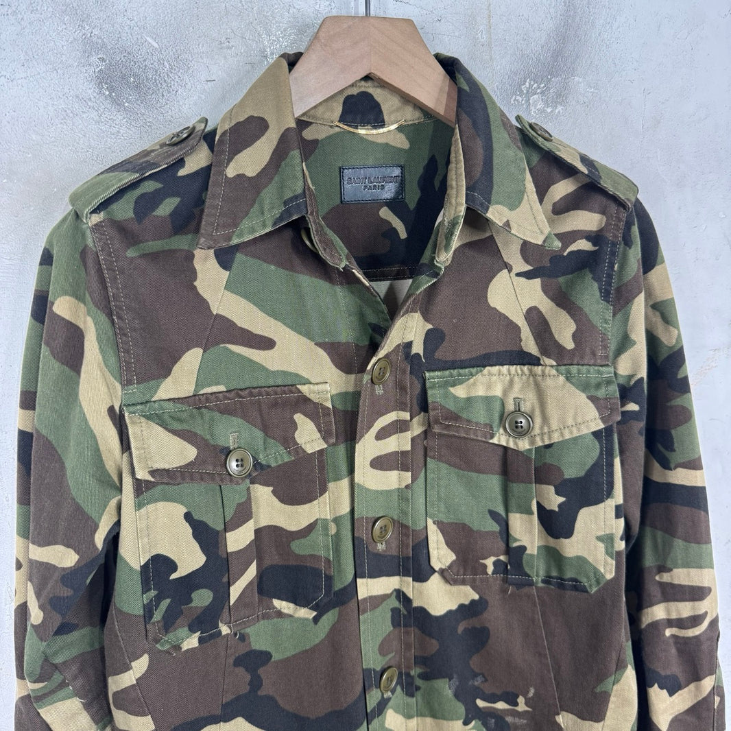 Saint Laurent 2016 Love Patch Camo Jacket