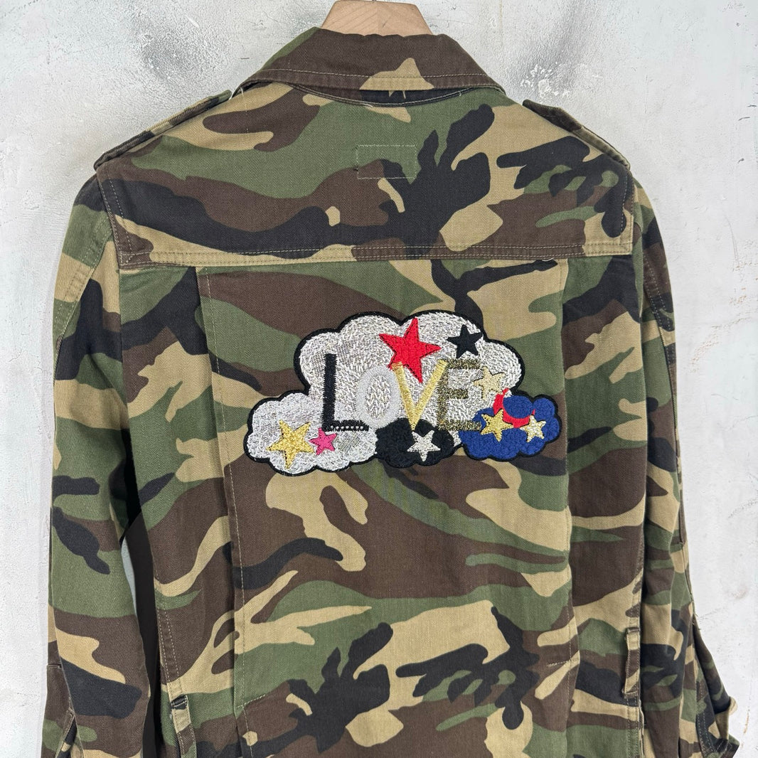 Saint Laurent 2016 Love Patch Camo Jacket