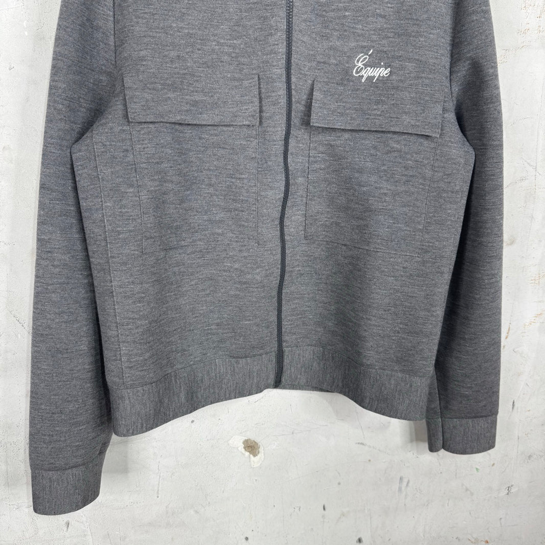 Louis Vuitton Knitted Shearling Collared Zip Equipe Jacket