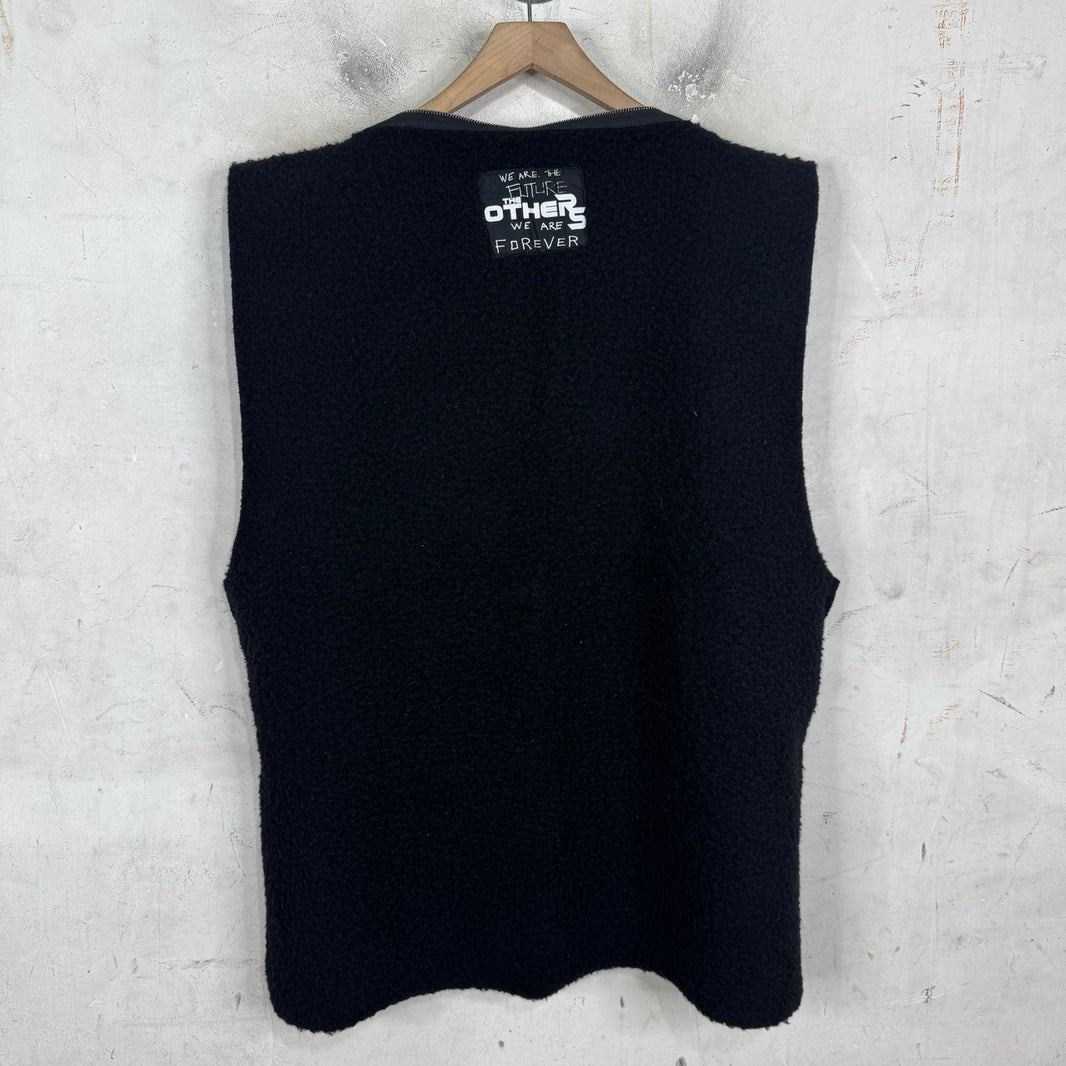 Raf Simons Fleece Snap Gillet