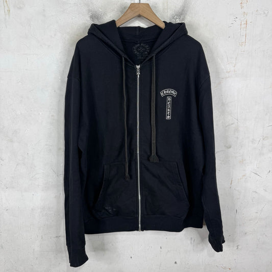 Chrome Hearts Black T-Bar Zip Hoodie