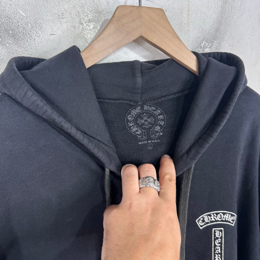 Chrome Hearts Black T-Bar Zip Hoodie