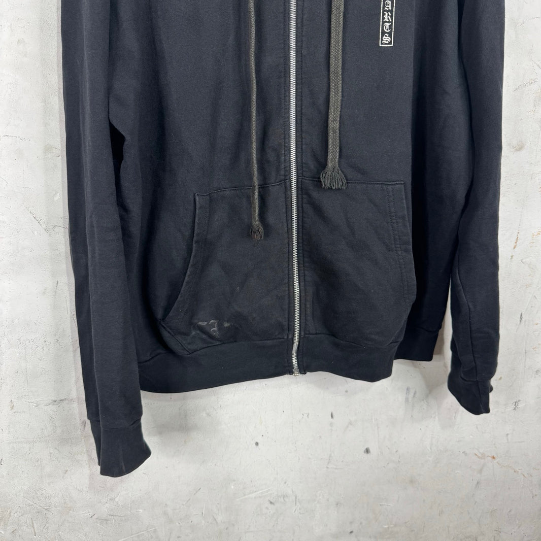 Chrome Hearts Black T-Bar Zip Hoodie